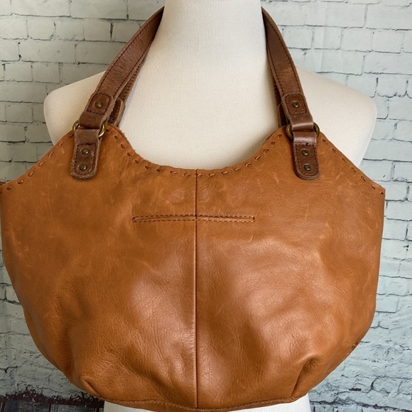 The Sak Indio Genuine Leather Satchel Purse Bag Floral Embossing Western Boho - Picture 10 of 16